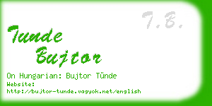 tunde bujtor business card
